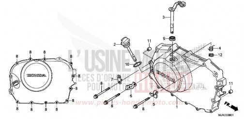RIGHT CRANKCASE COVER (VT750S) VT750SE de 2014